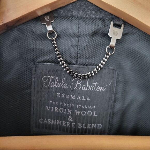 Aritzia Babaton Howell Virgin Wool Cashmere Blend Grey Double Breasted Coat - Picture 8 of 16